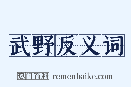 武野反义词是什么意思的图片
